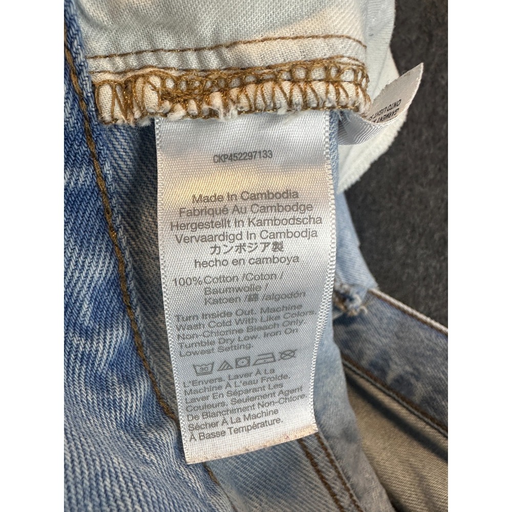 Madewell Relaxed Denim Shorts in Cedarcroft Wash Blue Cut off Distressed Size 25 - Picture 9 of 16